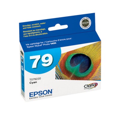 Genuine Epson High Capacity Cyan Inkjet Cartridge compatible with the Epson (Epson79) T079220