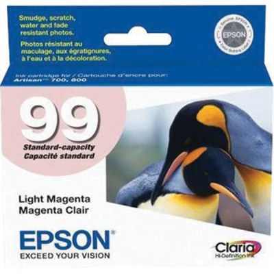 Genuine Epson Light Magenta Inkjet Cartridge compatible with the Epson (Epson99) T099620