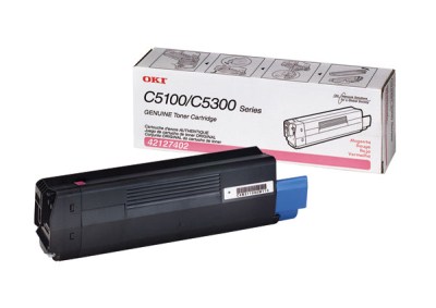 Genuine OKI Magenta Laser Toner compatible with the Okidata 42127402