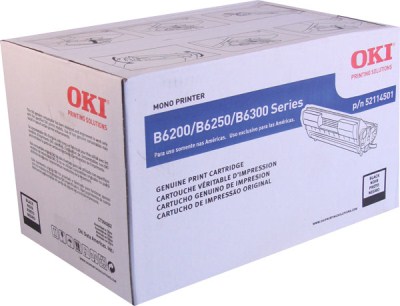 Genuine OKI Black Laser Toner compatible with the Okidata 52114501